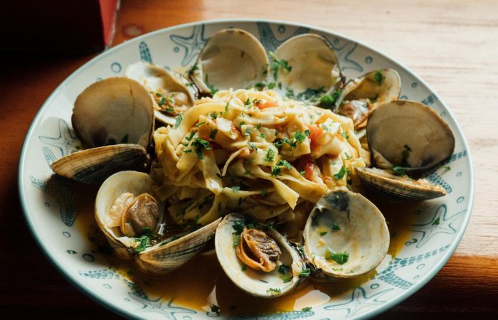 Scialatelli con le vongole, tipico piatto da gustare nei ristoranti di Maratea e dintorni